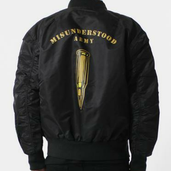 MILITEDDY MA-1 BLACK FLIGHT BOMBER JACKET by ENTREELIFESTYLE - Picture 1 of 9